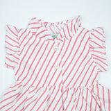 FROCK WOOVEN RED STRIPES INFANT