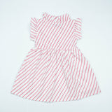 FROCK WOOVEN RED STRIPES INFANT