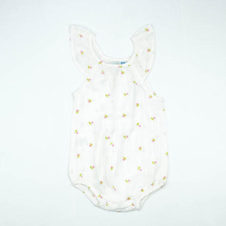 BODYSUIT YOLK SLEEVE WHITE FLOWER INFANT