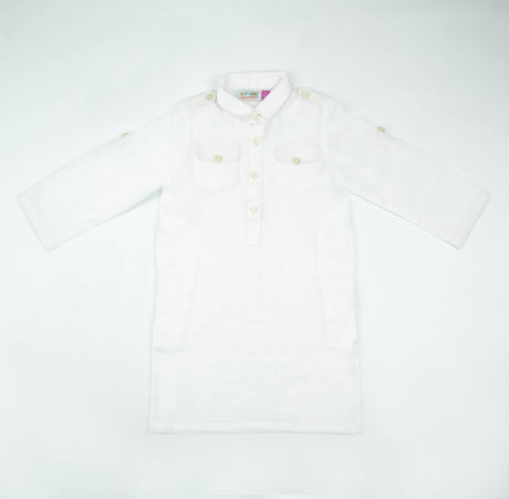 KURTA FRONT POCKER OFF WHITE TODDLER