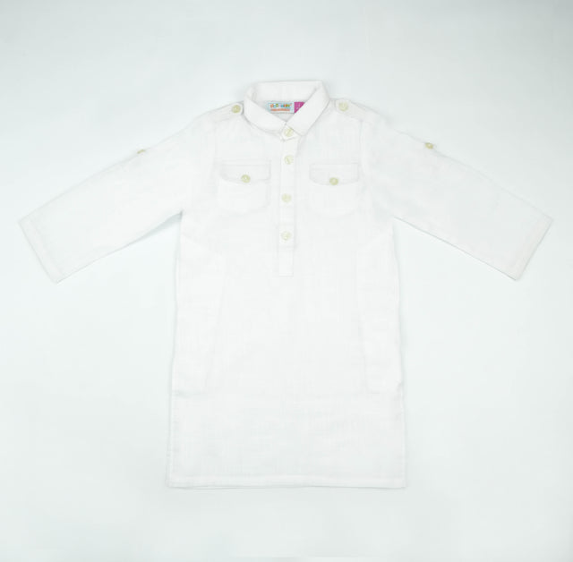 KURTA FRONT POCKER OFF WHITE TODDLER