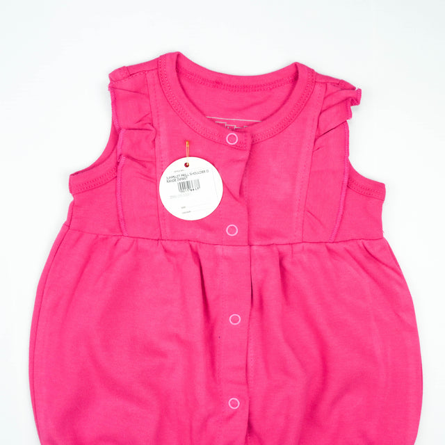 JUMPSUIT FRILL SHOULDER ORANGE INFANT