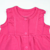 JUMPSUIT FRILL SHOULDER ORANGE INFANT