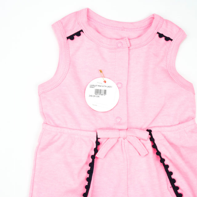 JUMPSUIT PINK WITH LACE INFANT