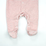 ROMPER PINK & GREY STRIP INFANT