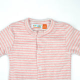 ROMPER PINK & GREY STRIP INFANT