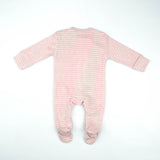 ROMPER PINK & GREY STRIP INFANT