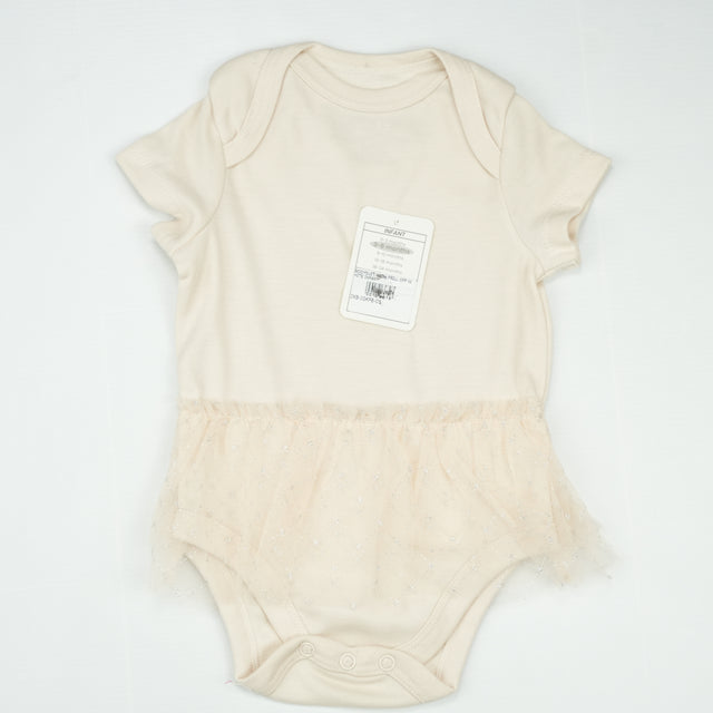 BODYSUIT WITH FRILL OFF WHITE INFANT