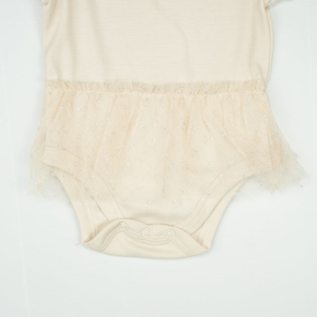 BODYSUIT WITH FRILL OFF WHITE INFANT