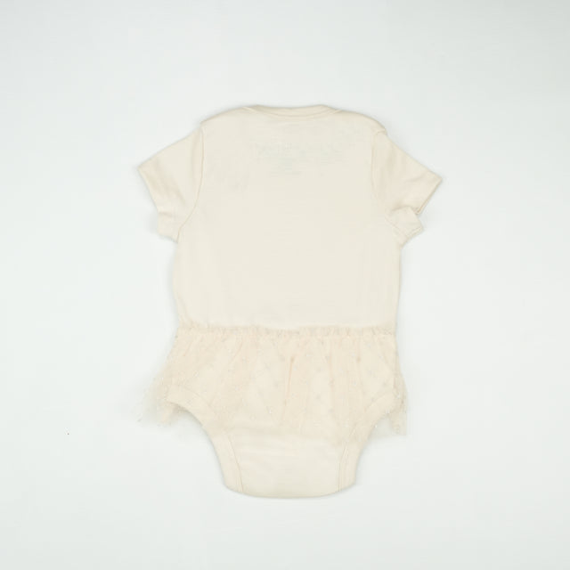 BODYSUIT WITH FRILL OFF WHITE INFANT