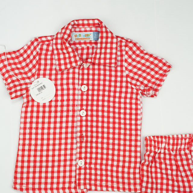 SUIT 3 PC BOYS RED