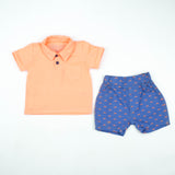 SUIT 2 PC ORANGE SHARK INFANT