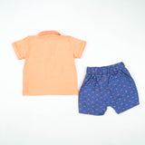 SUIT 2 PC ORANGE SHARK INFANT