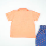 SUIT 2 PC ORANGE SHARK INFANT