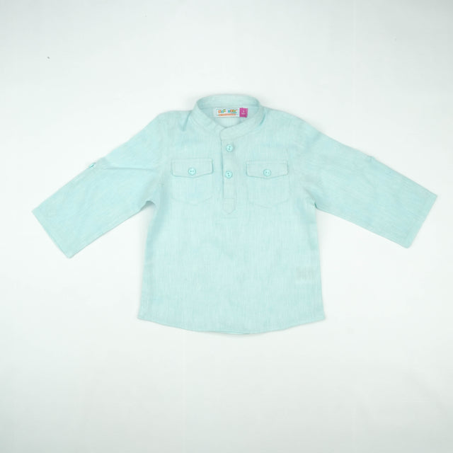 SHIRT KURTA FRONT POCKET BOYS MINT TOODLER