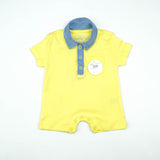 BODYSUIT POLO COLLAR YELLOW INFANT