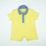 BODYSUIT POLO COLLAR YELLOW INFANT