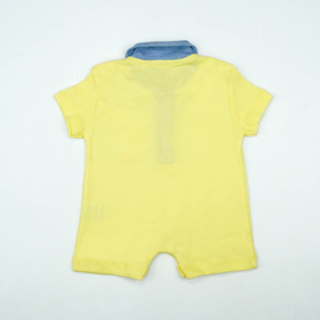 BODYSUIT POLO COLLAR YELLOW INFANT