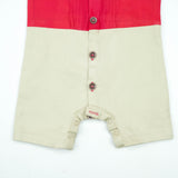 BODYSUIT FANCY WITH PLEATS & BOW RED INFANT