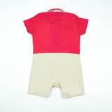 BODYSUIT FANCY WITH PLEATS & BOW RED INFANT
