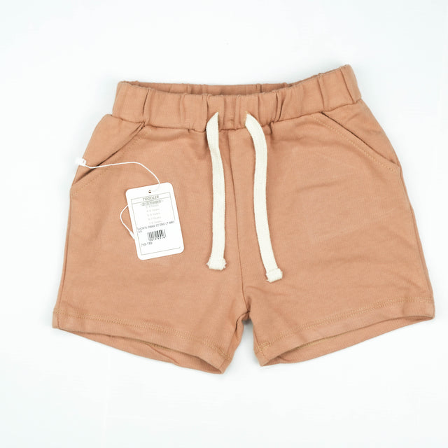 SHORTS DRAW STRING LT BROWN