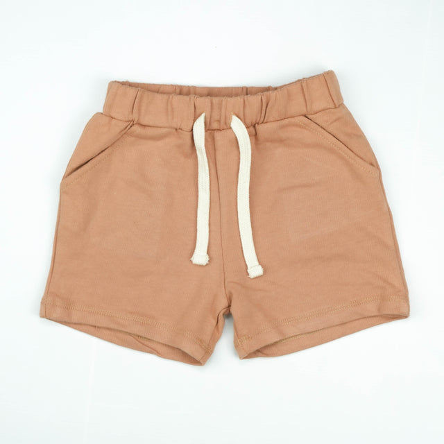 SHORTS DRAW STRING LT BROWN