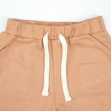 SHORTS DRAW STRING LT BROWN