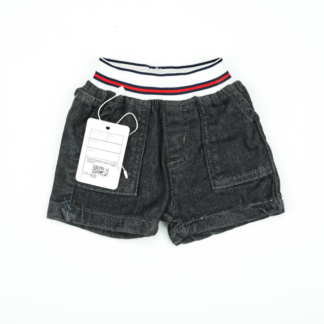 DENIM SHORTS GREY ELASTIC INFANT