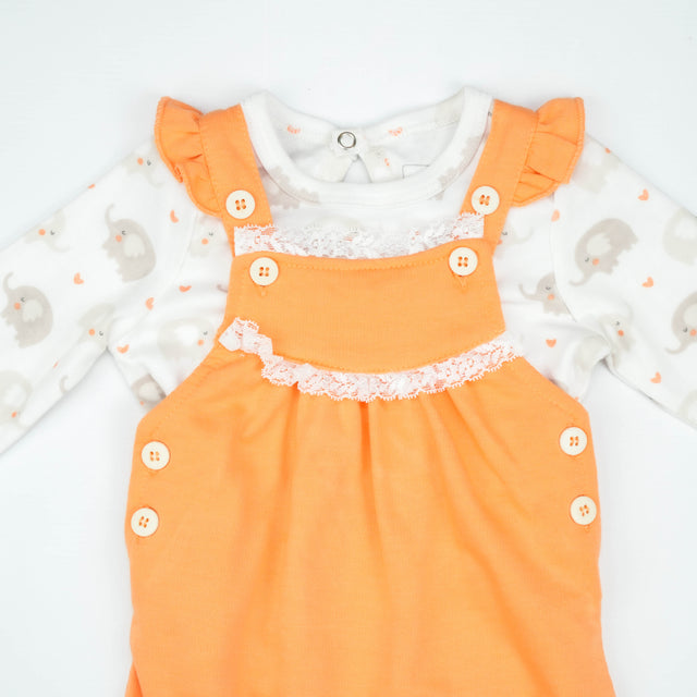 SUIT 2 PC ROMPER ORANGE INFANT