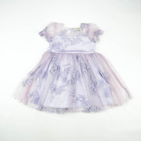 FROCK WITH NET SLEEVES LILAC TODDLER