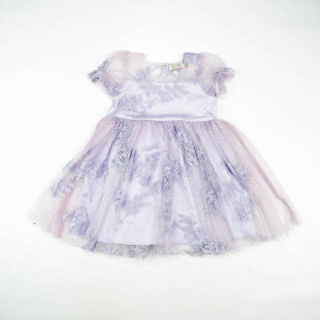 FROCK WITH NET SLEEVES LILAC TODDLER