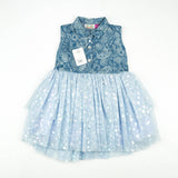 FROCK DENIM WITH BLUE NET TODDLER