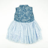 FROCK DENIM WITH BLUE NET TODDLER