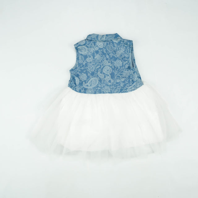 FROCK DENIM WITH WHITE NET INFANT