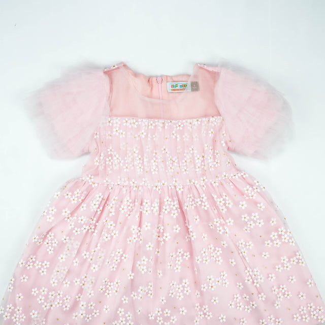 FROCK PLATE SLEEVES PINK TODDLER