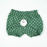 SHORT ELASTAIC BOTTOM GIRLS GREEN POLKA INFANT