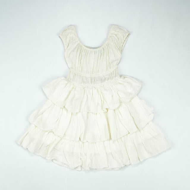 FROCK ELASTIC WASTE WHITE INFANT