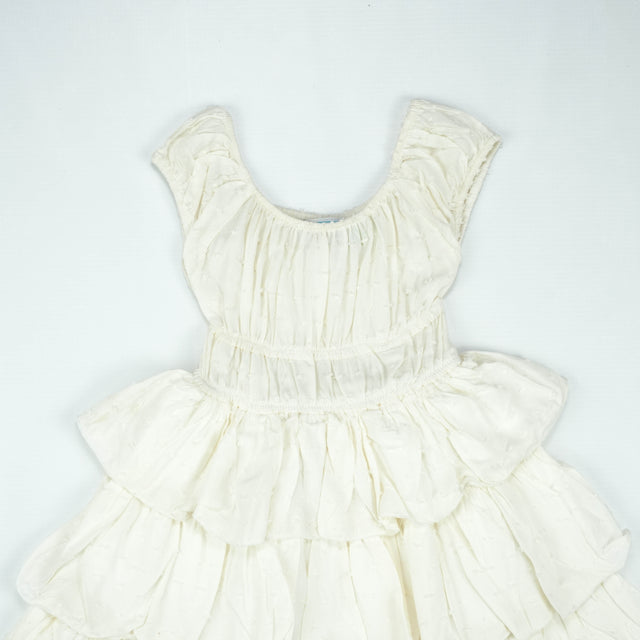 FROCK ELASTIC WASTE WHITE INFANT