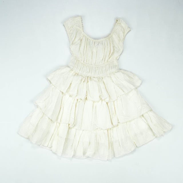 FROCK ELASTIC WASTE WHITE INFANT