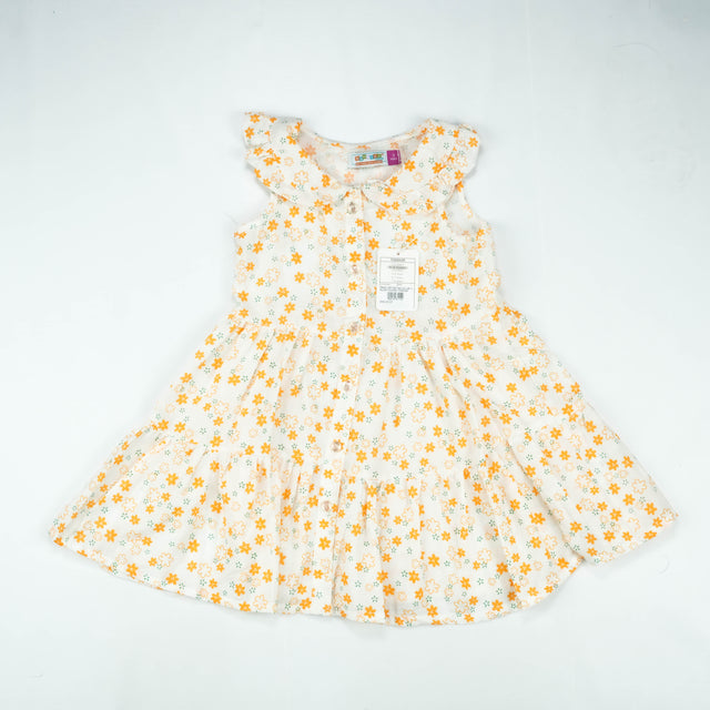 FROCK PETTER PAN COLLAR YELLOW FLOWER TODDLER