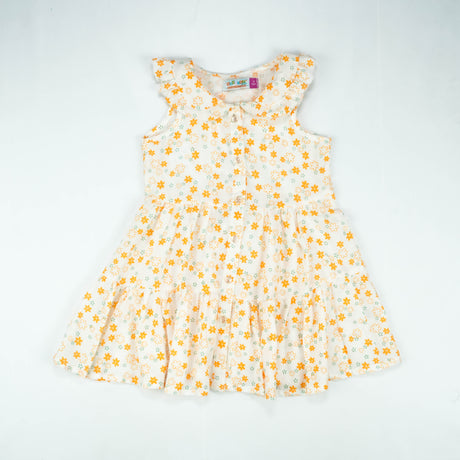 FROCK PETTER PAN COLLAR YELLOW FLOWER TODDLER