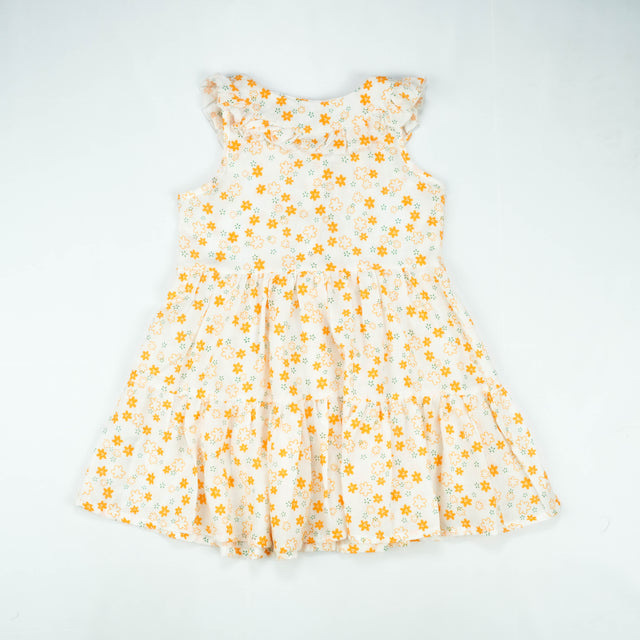 FROCK PETTER PAN COLLAR YELLOW FLOWER TODDLER