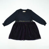 FROCK NET LONG SLEEVES BLACK TODDLER