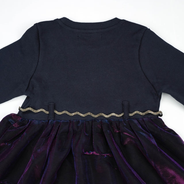 FROCK NET LONG SLEEVES BLACK TODDLER