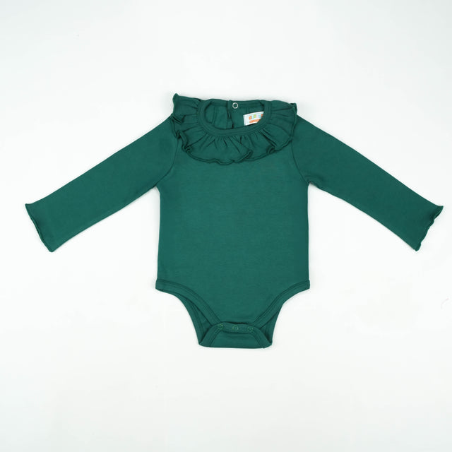 BOYDSUIT FRILL COLLAR GREEN INFANT