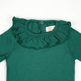 BOYDSUIT FRILL COLLAR GREEN INFANT