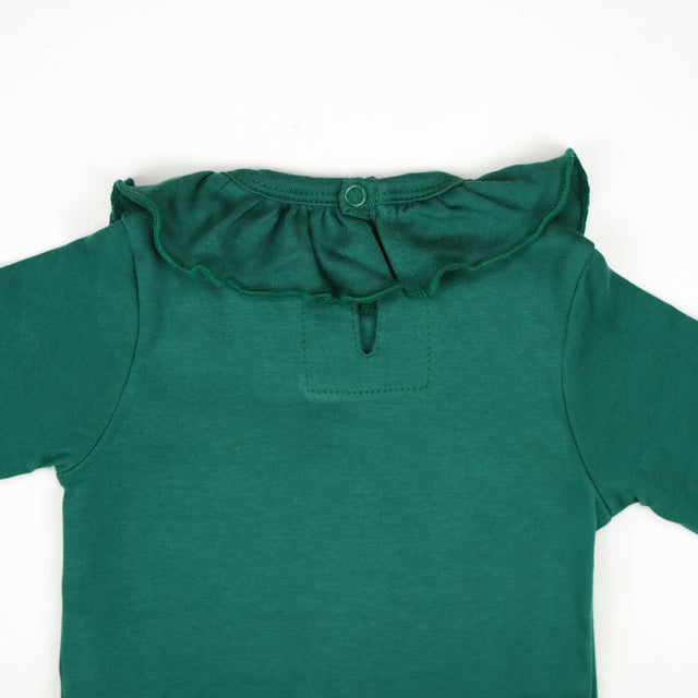 BOYDSUIT FRILL COLLAR GREEN INFANT