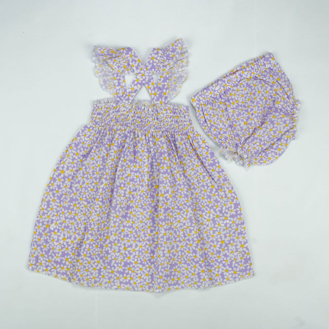 FROCK 2 PC SUIT LILAC INFANT