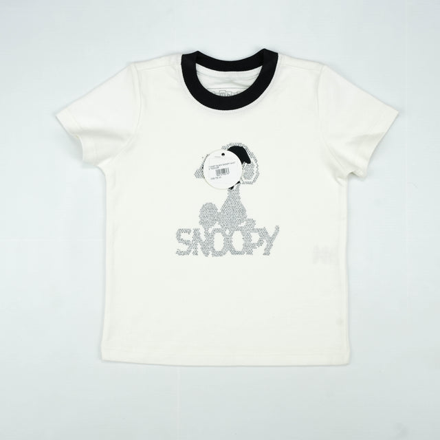 T SHIRT BLACK SNOOPY WHITE TODDLER