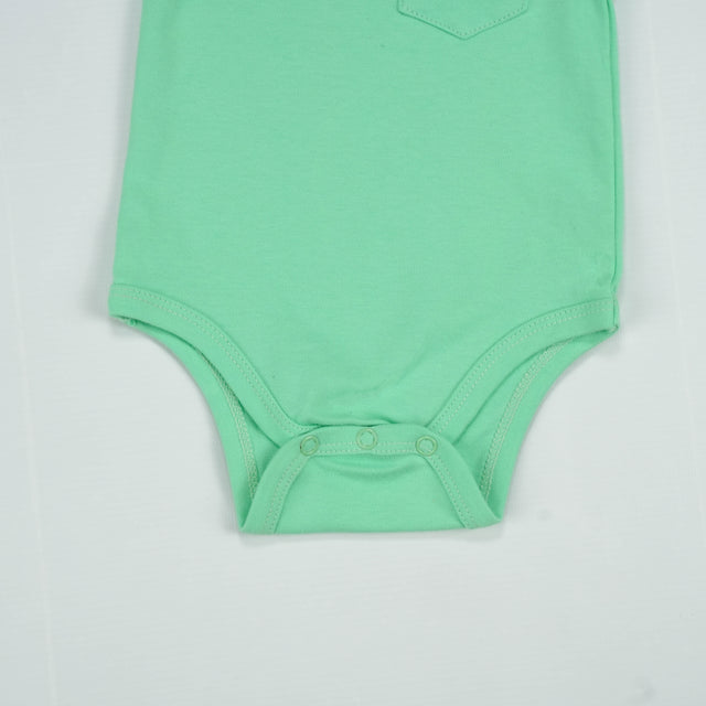 BODYSUIT FRONT POCKET LT GREEN INFANT